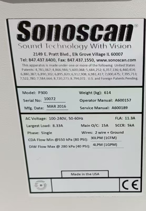 NORDSON SONSCAN Fastline P300 Scanning Acoustic Microscope (SAM)